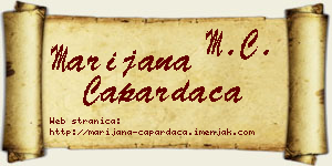 Marijana Capardača vizit kartica